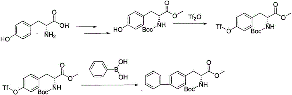 Method for synthesizing D-biphenyl alanine