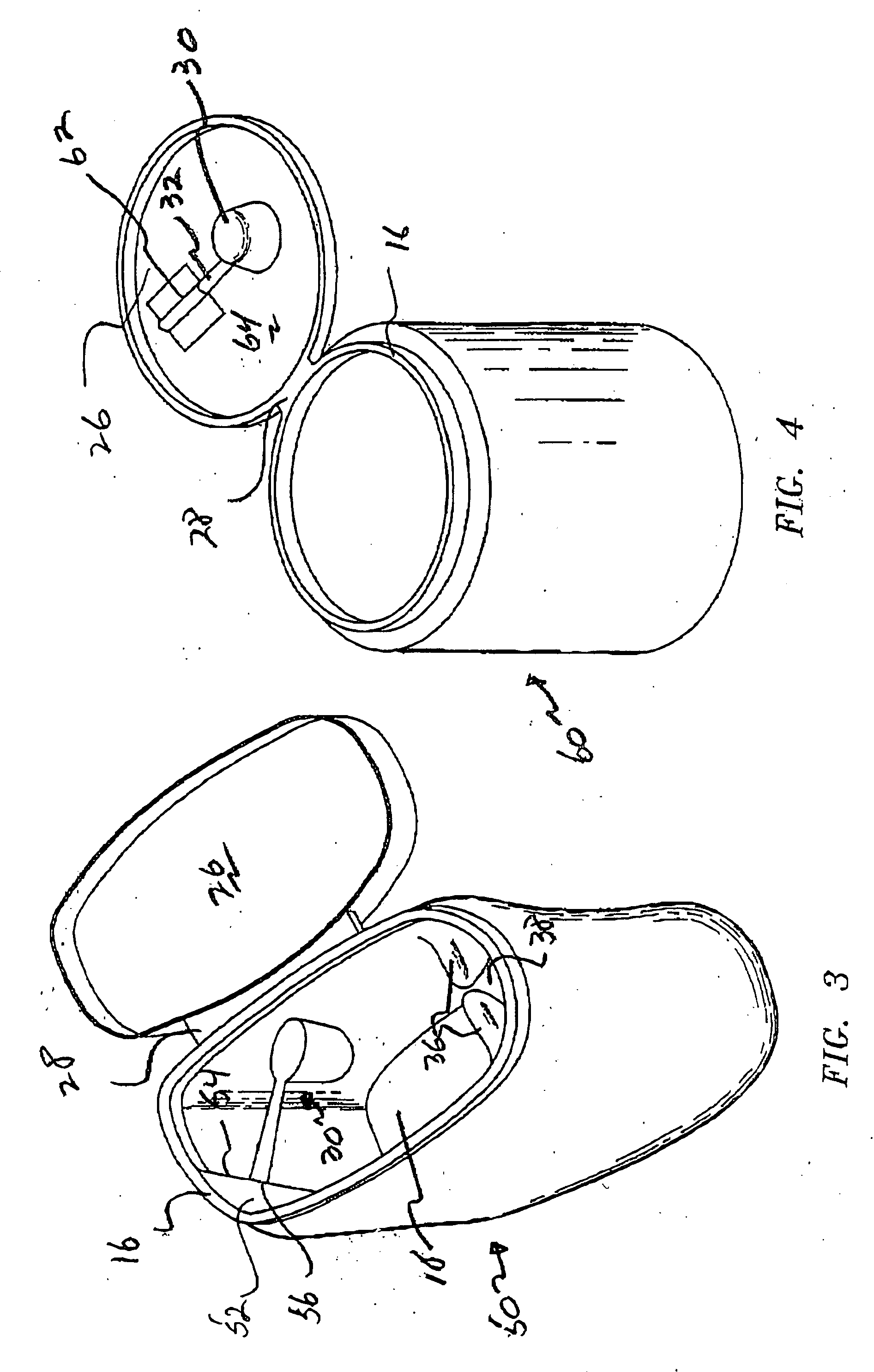 Container with measuring device holding means