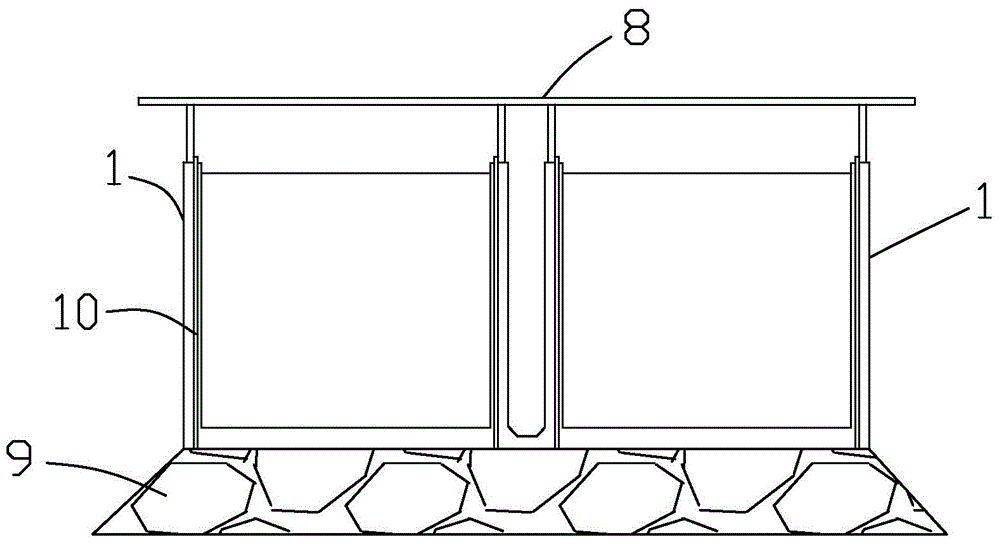 Grouting-to-stop-water construction method of underwater rubble bed