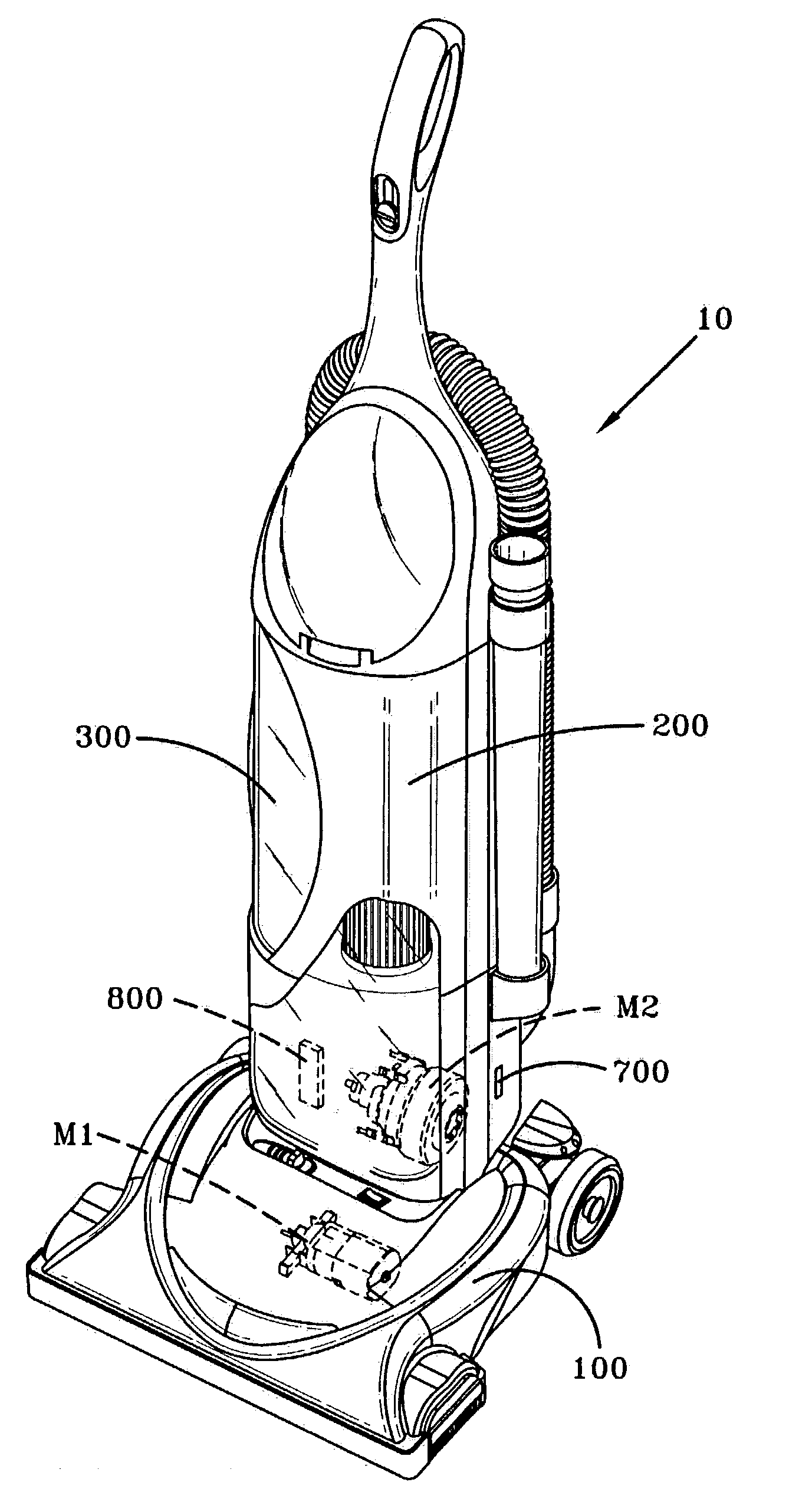 Power management system for a floor care appliance