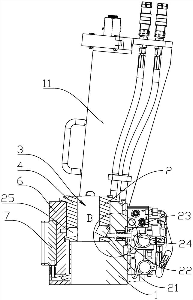 Hydraulic side opening type turnover elevator