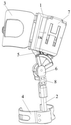 A ratchet-bevel gear drive knee joint negative power capture lower extremity exoskeleton