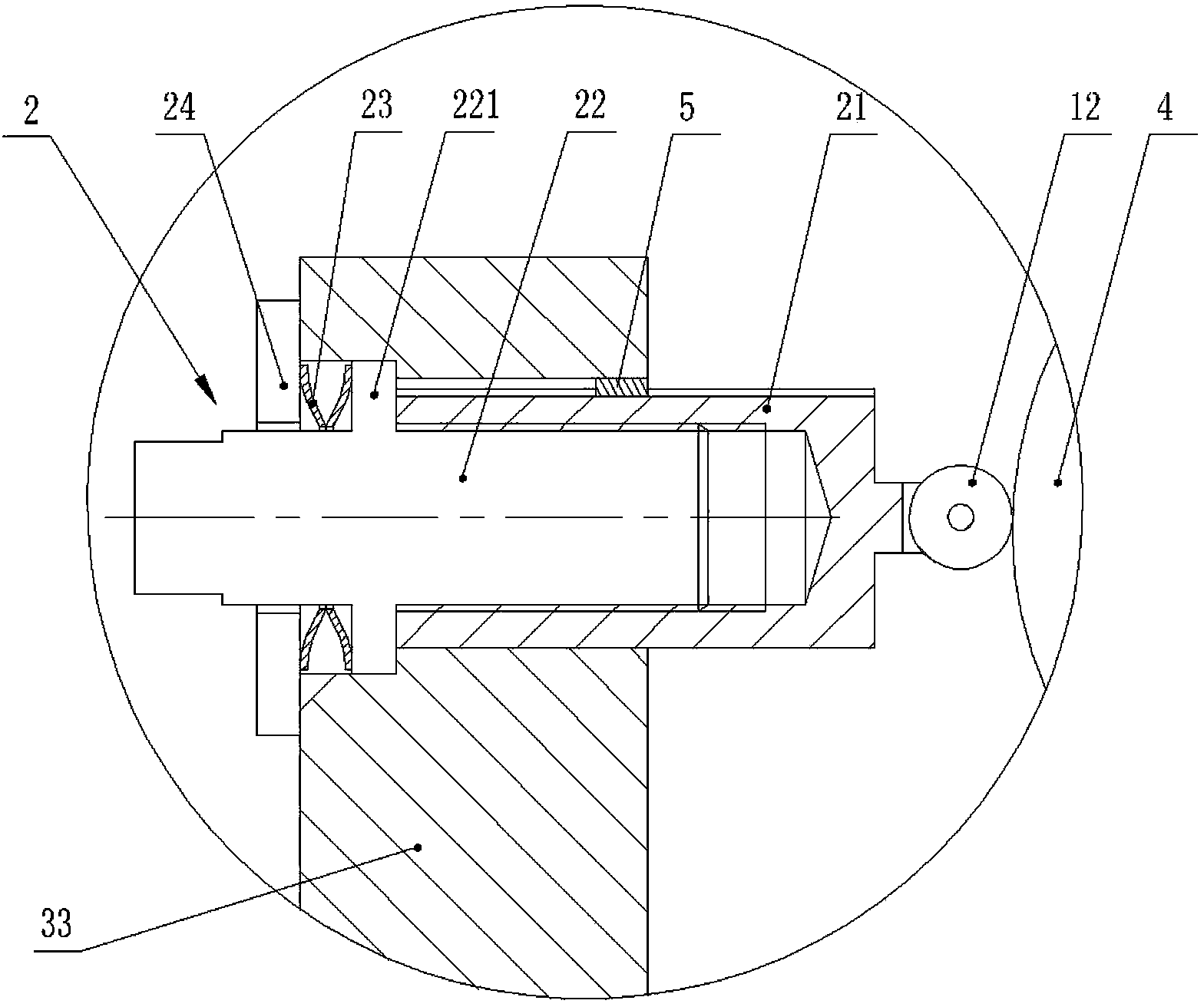 Bending long shaft turning device