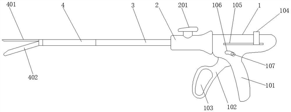 Endoscope anastomat with locking structure