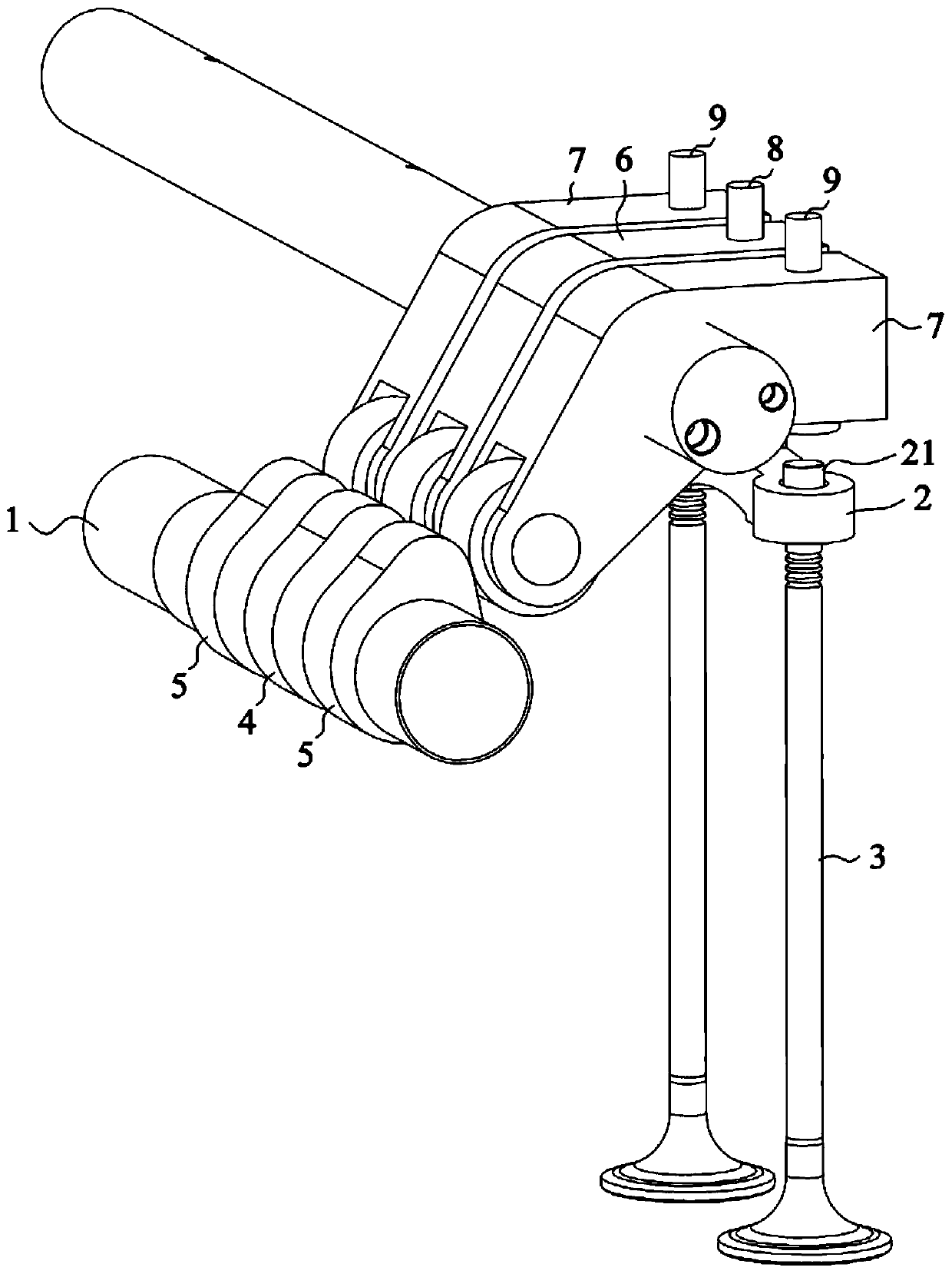 A variable valve lift mechanism, method for controlling valve lift and engine