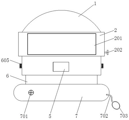 Electric welding helmet with neck protection mechanism