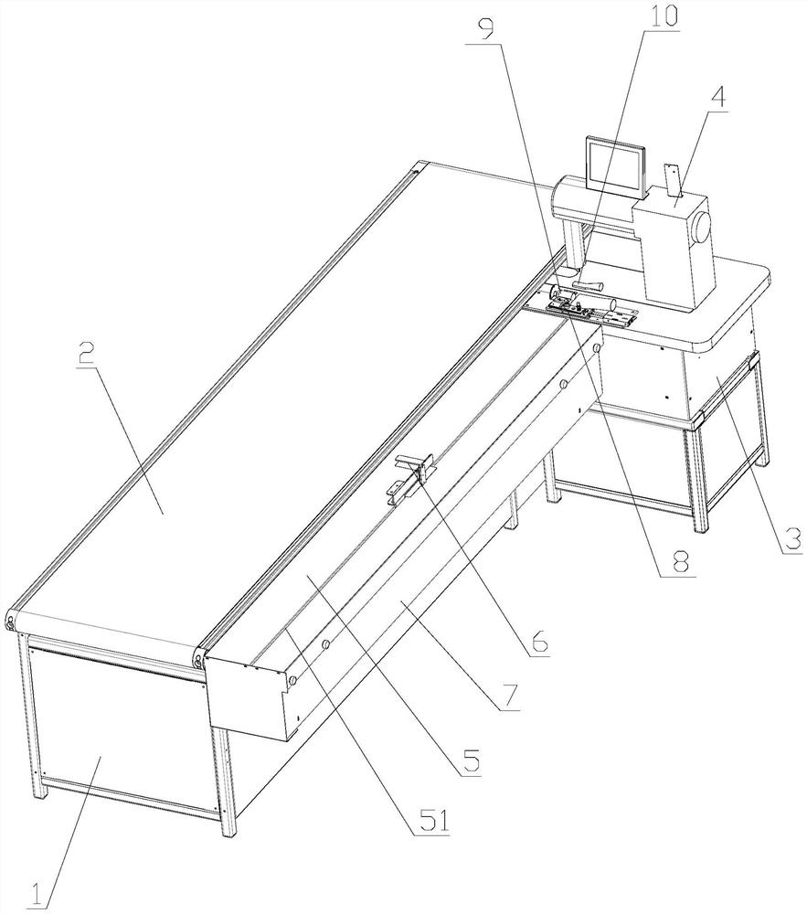 Multifunctional double-needle chain type machine for curtain processing