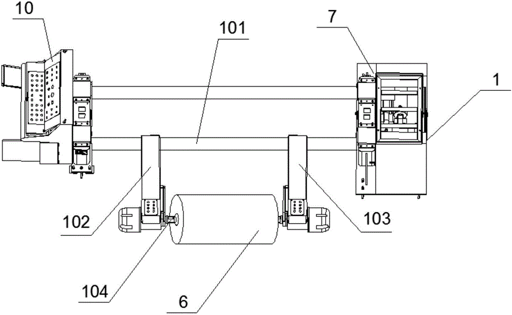 Full-automatic unattended paper feeding system provided with hydraulic shaftless body paper frame