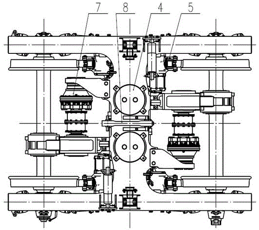 Hydraulic motor drive power bogie