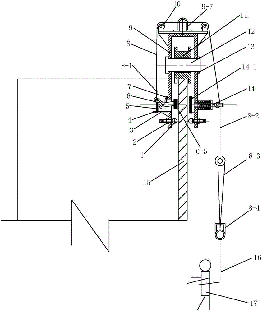 Large-diameter steel tube construction safe suspension device