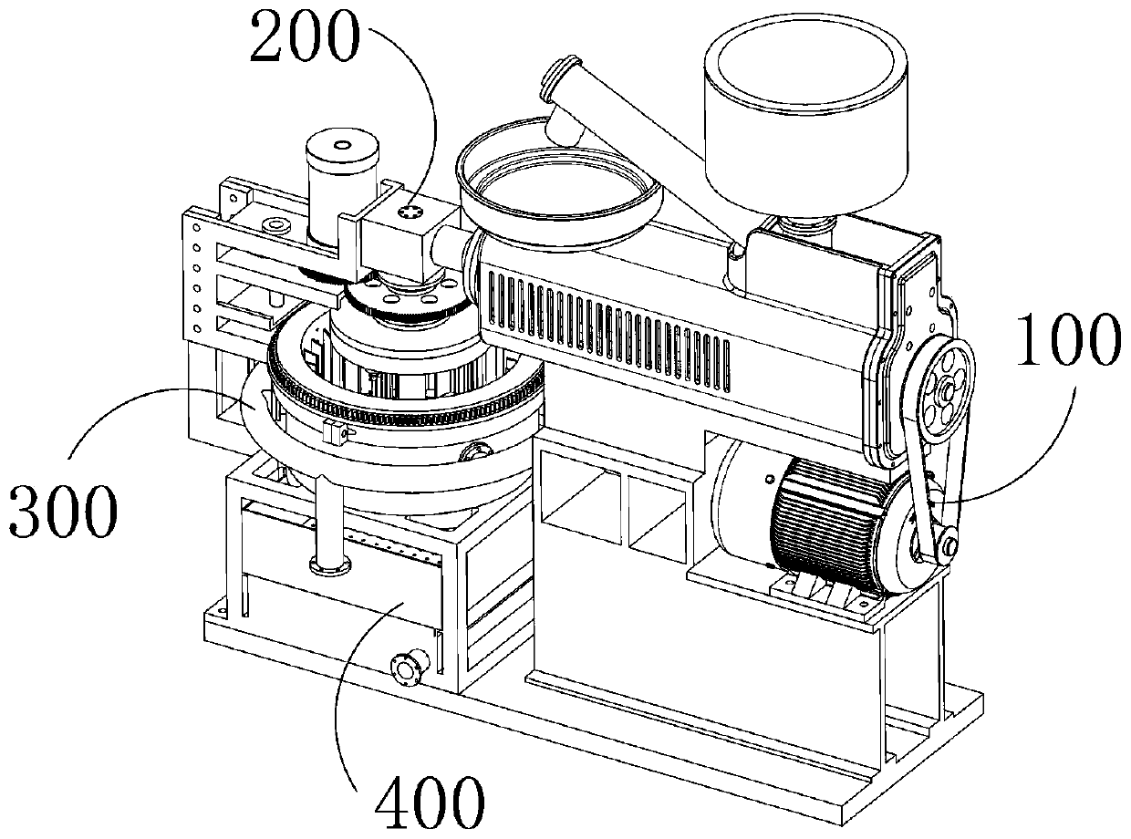 Vortex water-cooling plastic particle extrusion forming machine