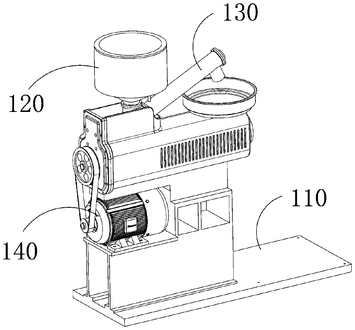 Vortex water-cooling plastic particle extrusion forming machine