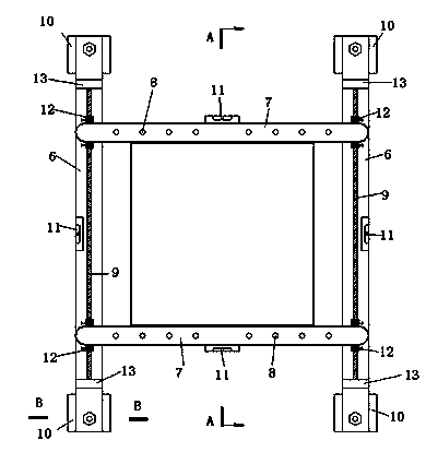 Underground embedded steel column straightening limiting device