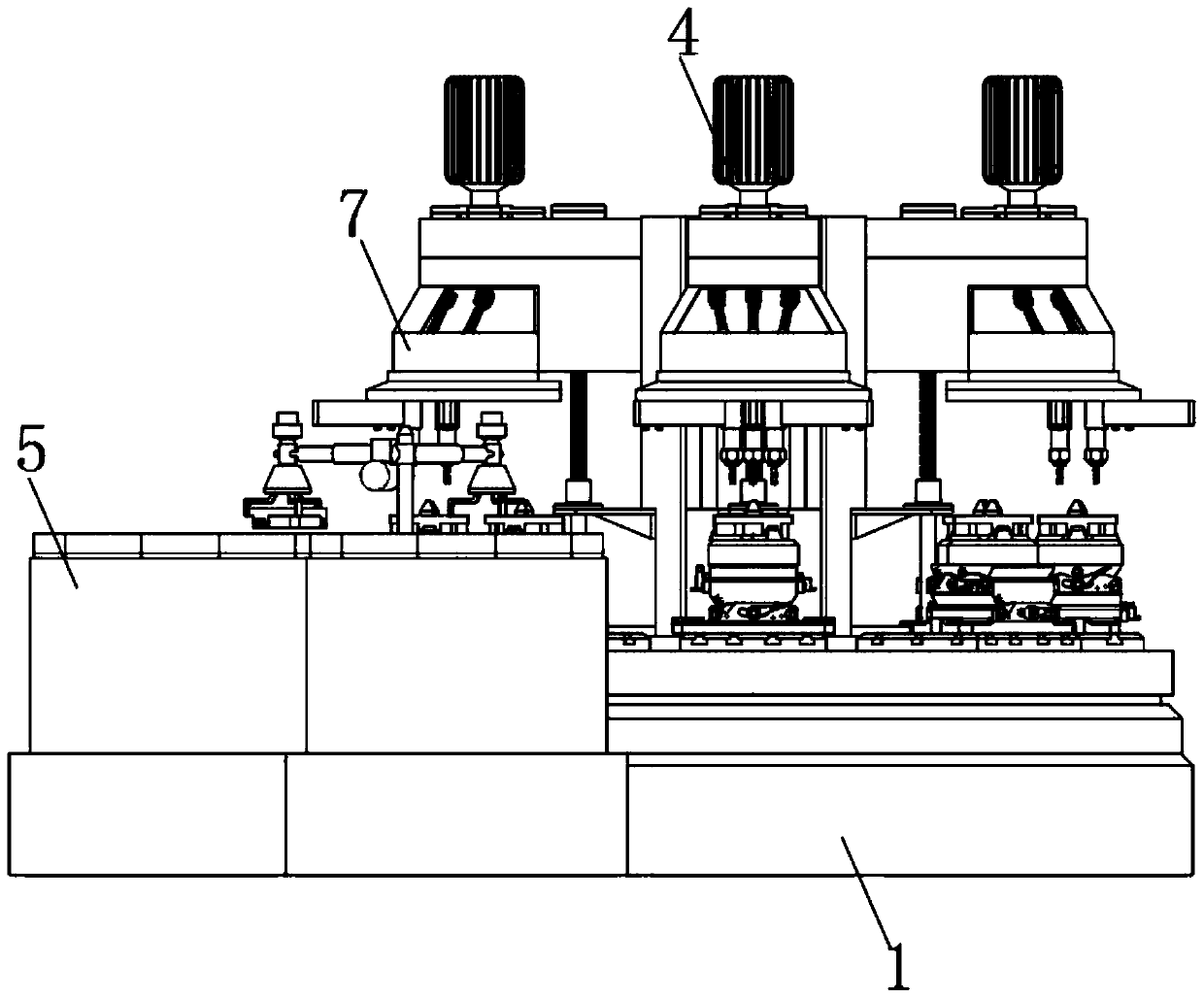 Drilling device and drilling method for slewing bearing