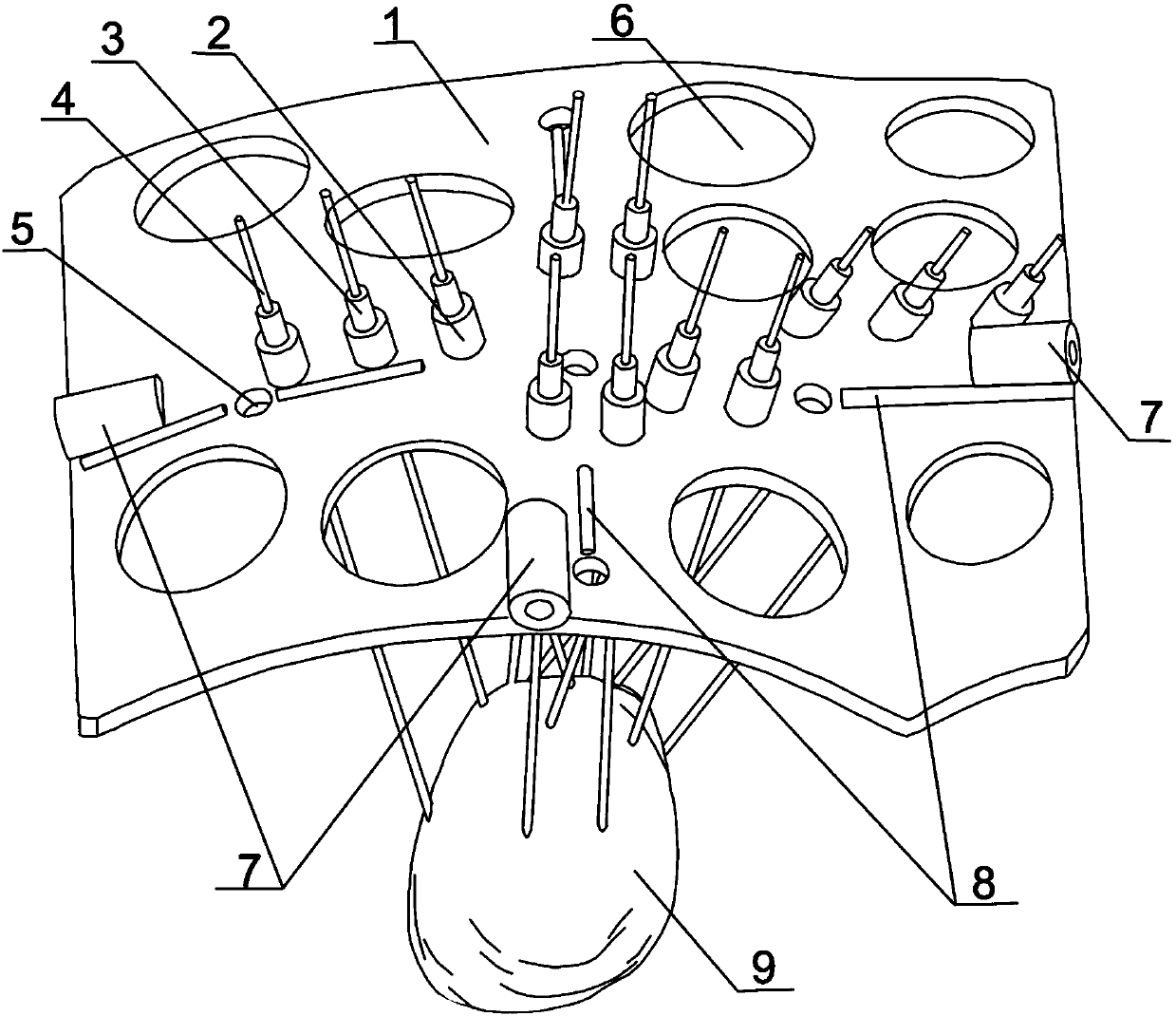 3D printing personalized plunger type puncture treatment template with fixing device