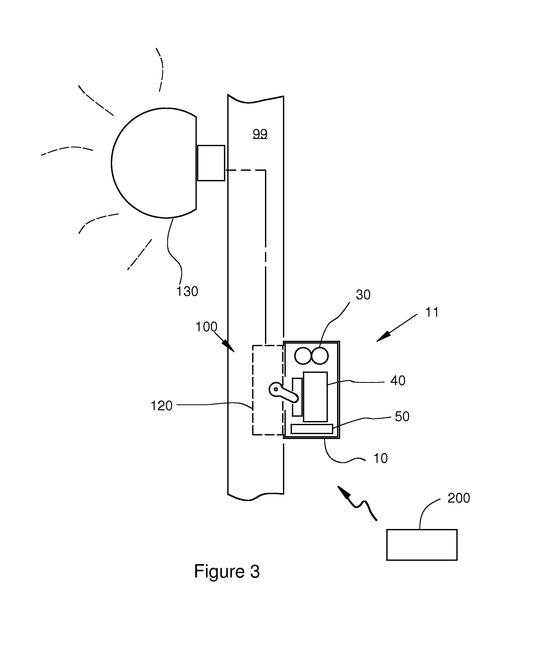 Emergency flashing light system