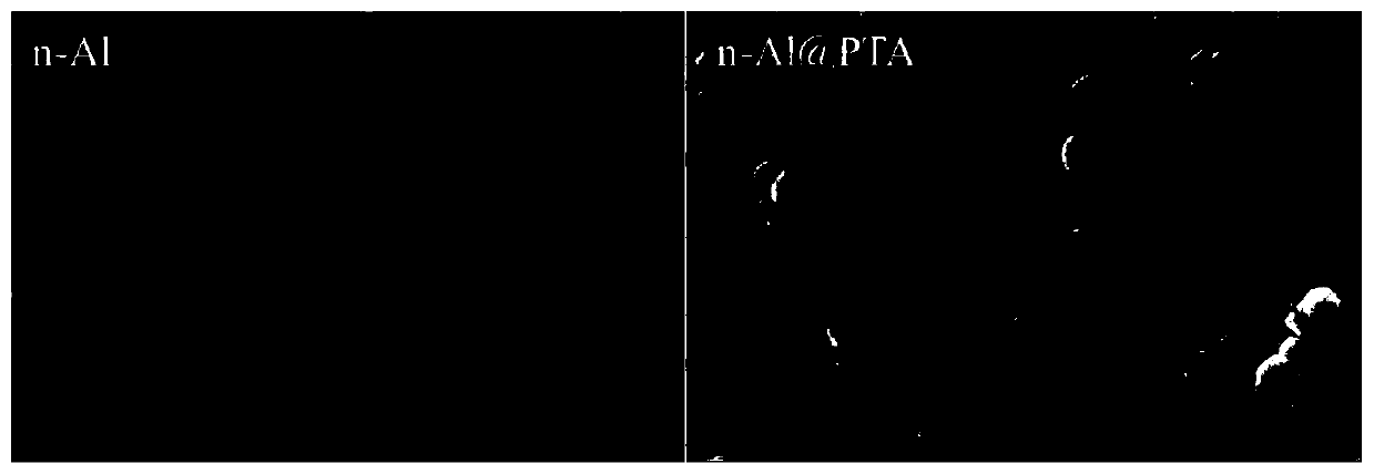 Preparation method of polymerized tannic acid coated high-activity aluminium powder/silicon powder