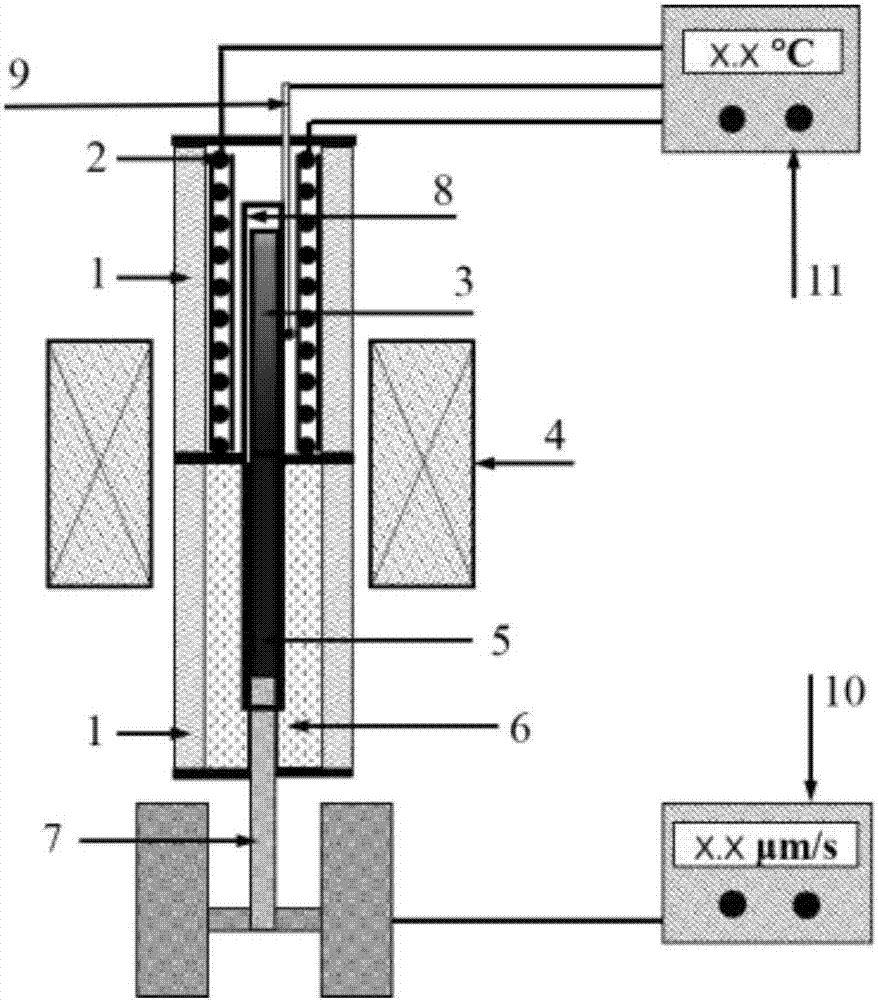 Method for preparing strongly-textured polycrystalline magnetic control shape memory materials through magnetic field assisted directional solidification