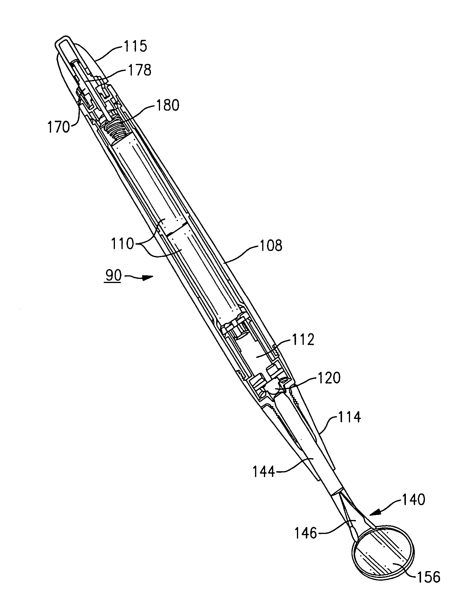 Illuminated dental examination instrument