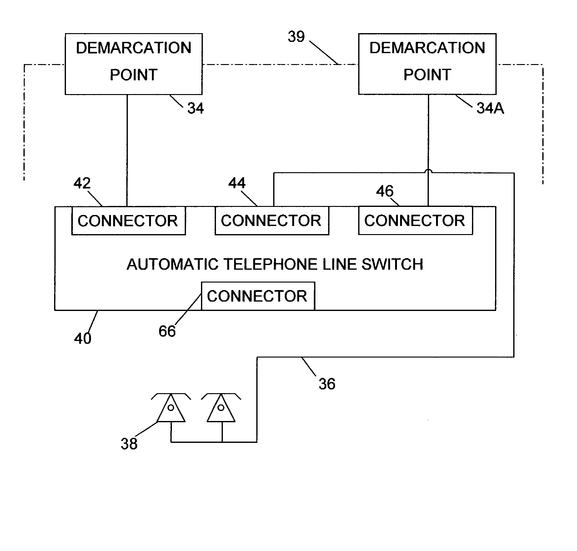 Automatic telephone line switch