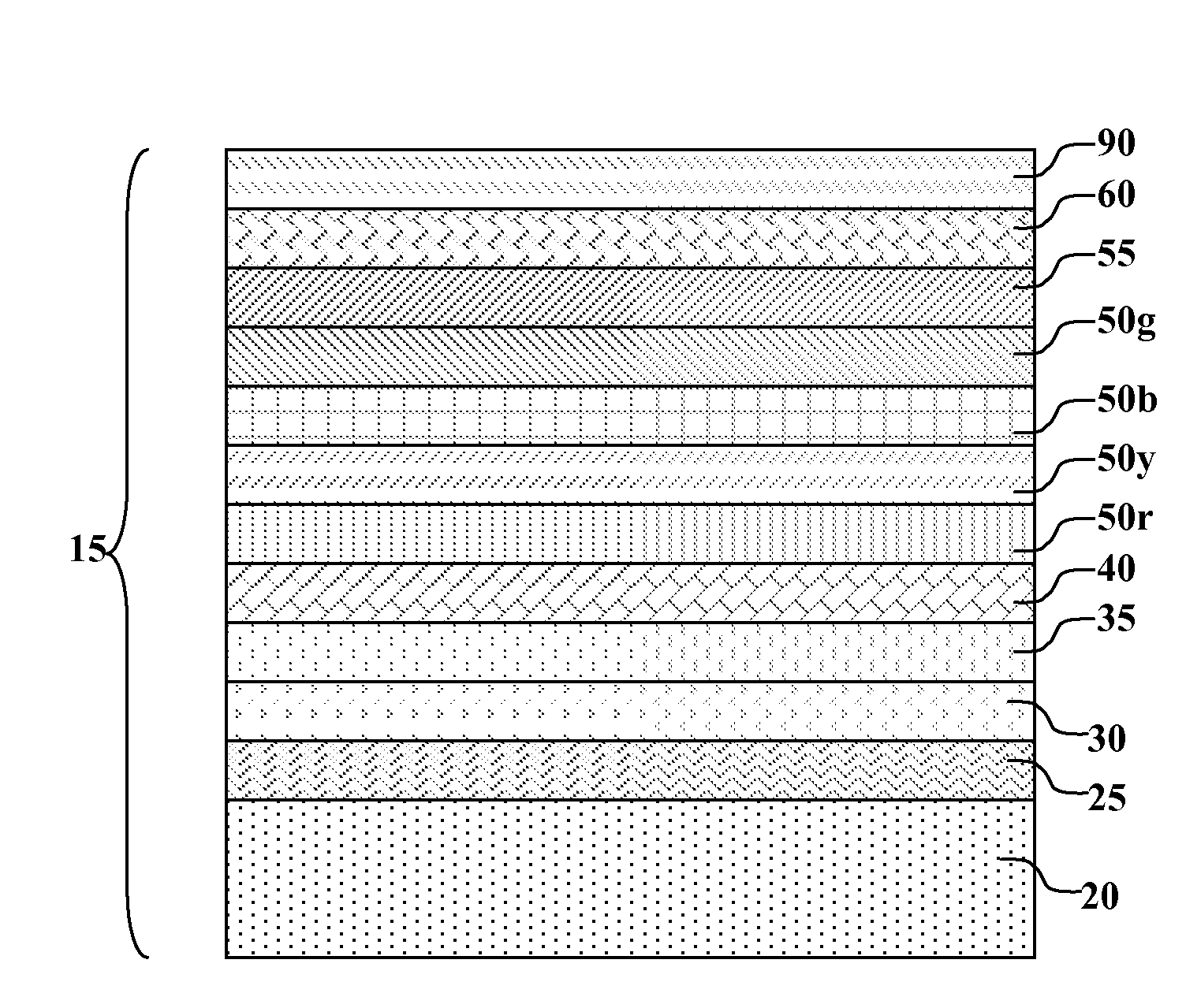 White OLED device with improved functions