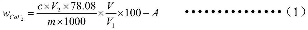 Analysis method for determining calcium fluoride in fluorite by potentiometric titration