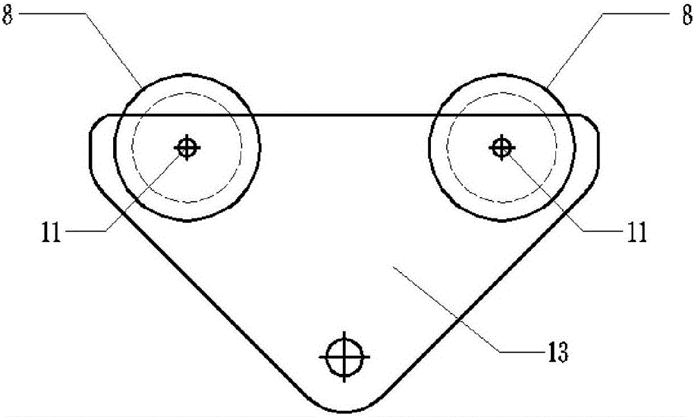 Shaft hinging type cable crane crown block