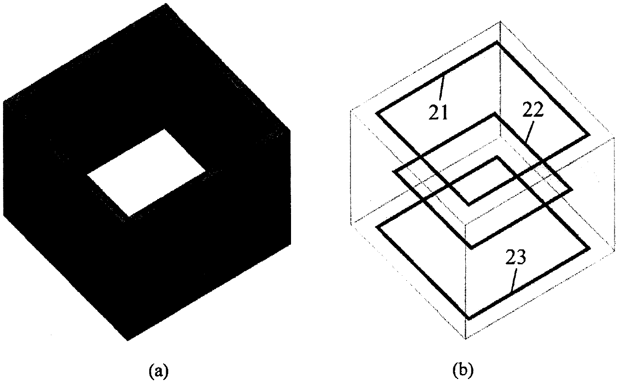 Dual-polarization three-order band-pass three-dimensional frequency selective surface