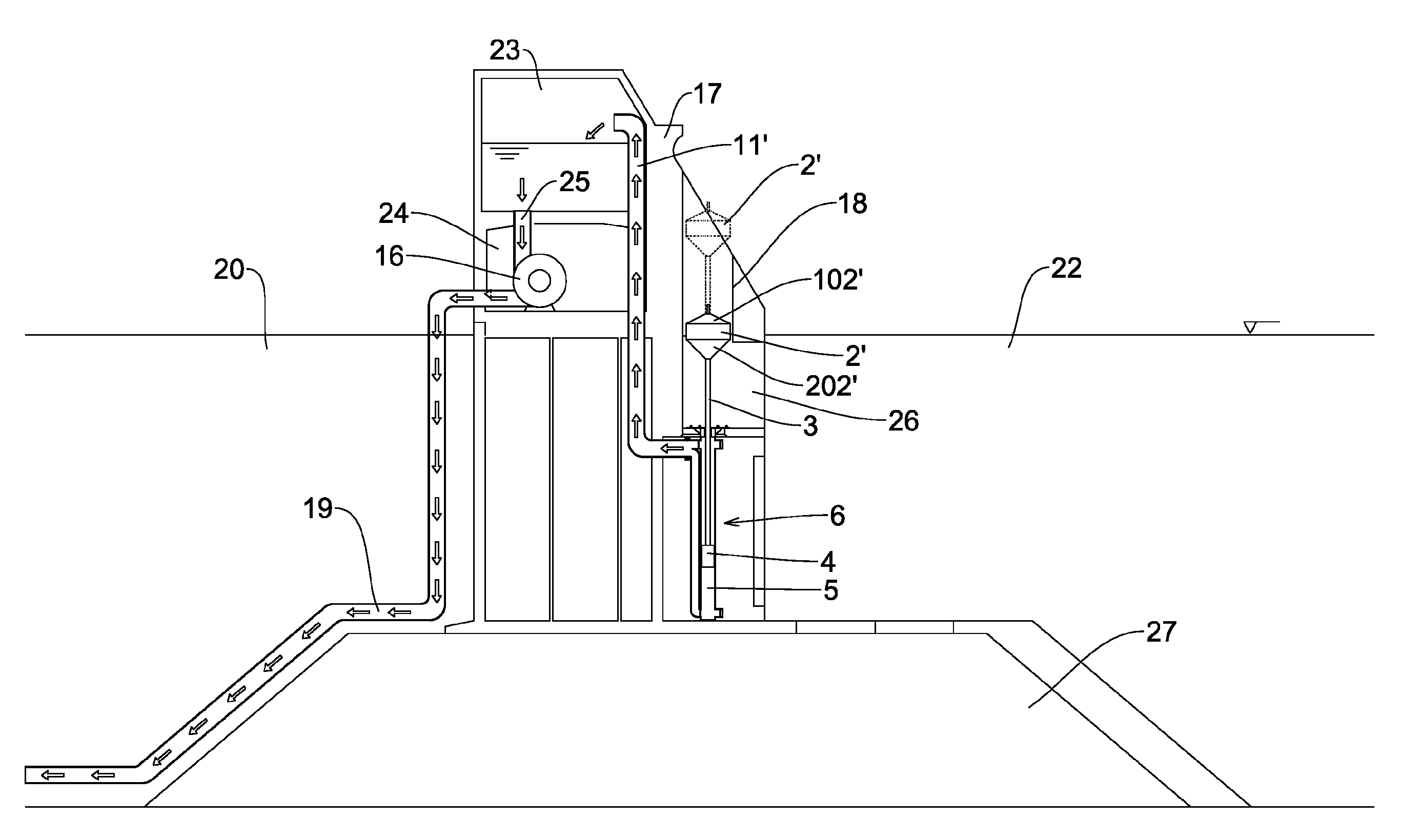 Plant for the production of electric power from the movement of waves