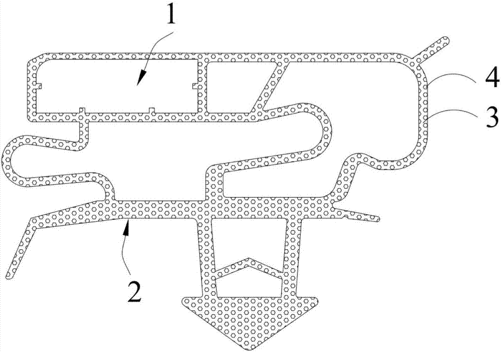 Microfoaming functional masterbatch, door seal, preparation method of door seal and refrigeration equipment