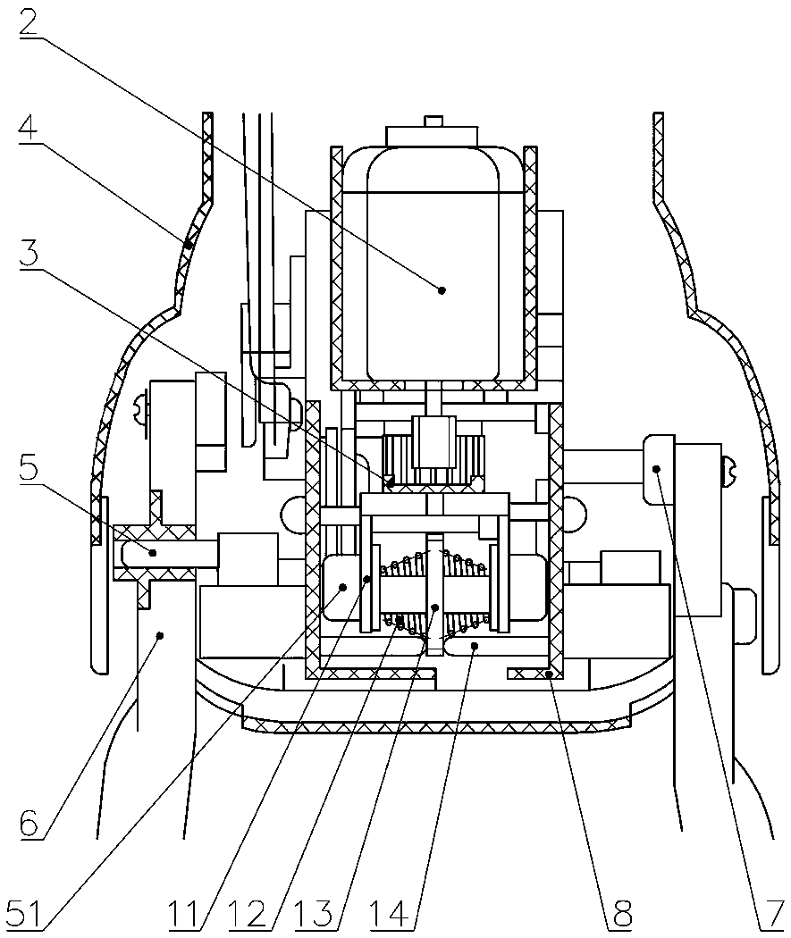 Steering device for mechanical walking toys