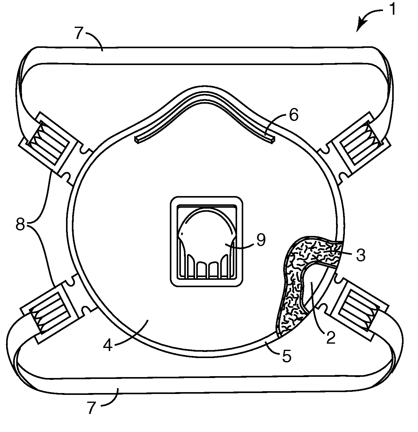 Molded monocomponent monolayer respirator with bimodal monolayer monocomponent media