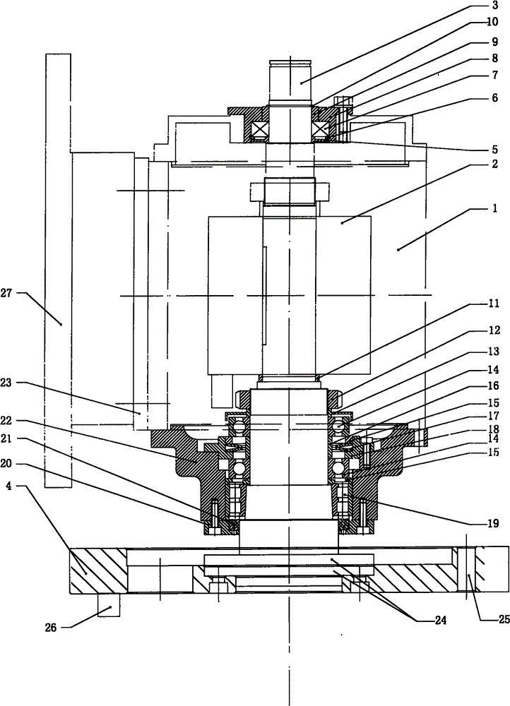 Grinding head of roasting plate grinding processing equipment