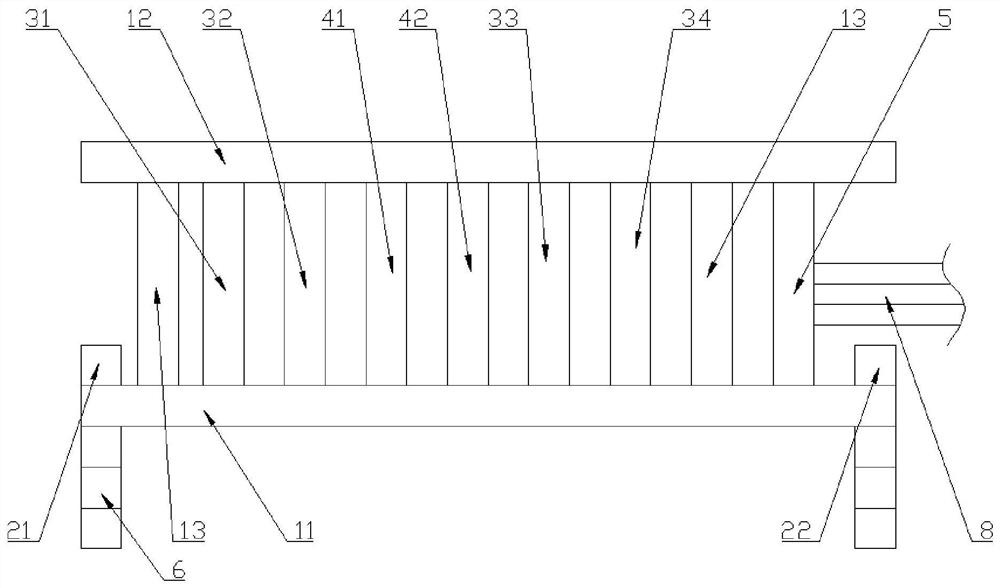 Strip penetrating packaging combination line as well as tooth punching and strip penetrating method