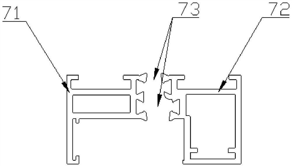 Strip penetrating packaging combination line as well as tooth punching and strip penetrating method