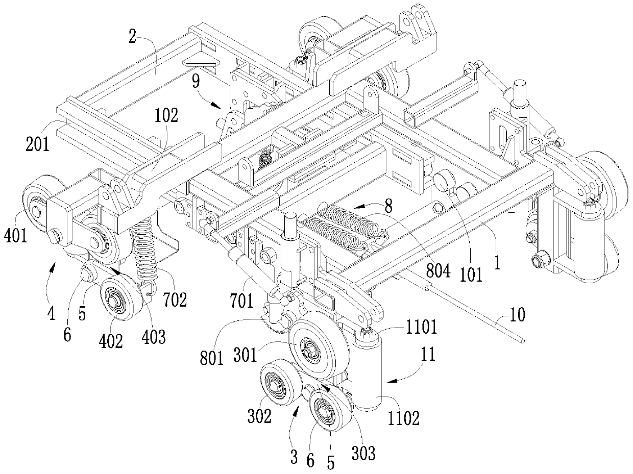 Telescopic double-layer feeding car for aerial ladder