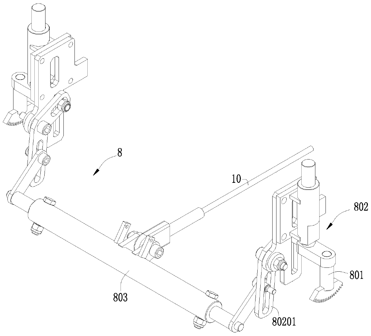 Telescopic double-layer feeding car for aerial ladder