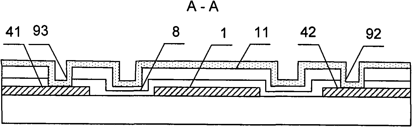 TFT-LCD pixel structure, manufacturing method and broken wire repairing method