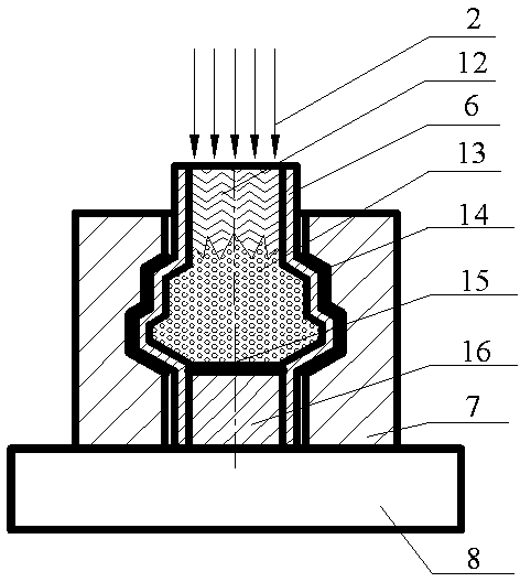 Method and device for forming metal reducer pipe based on laser shock wave technology