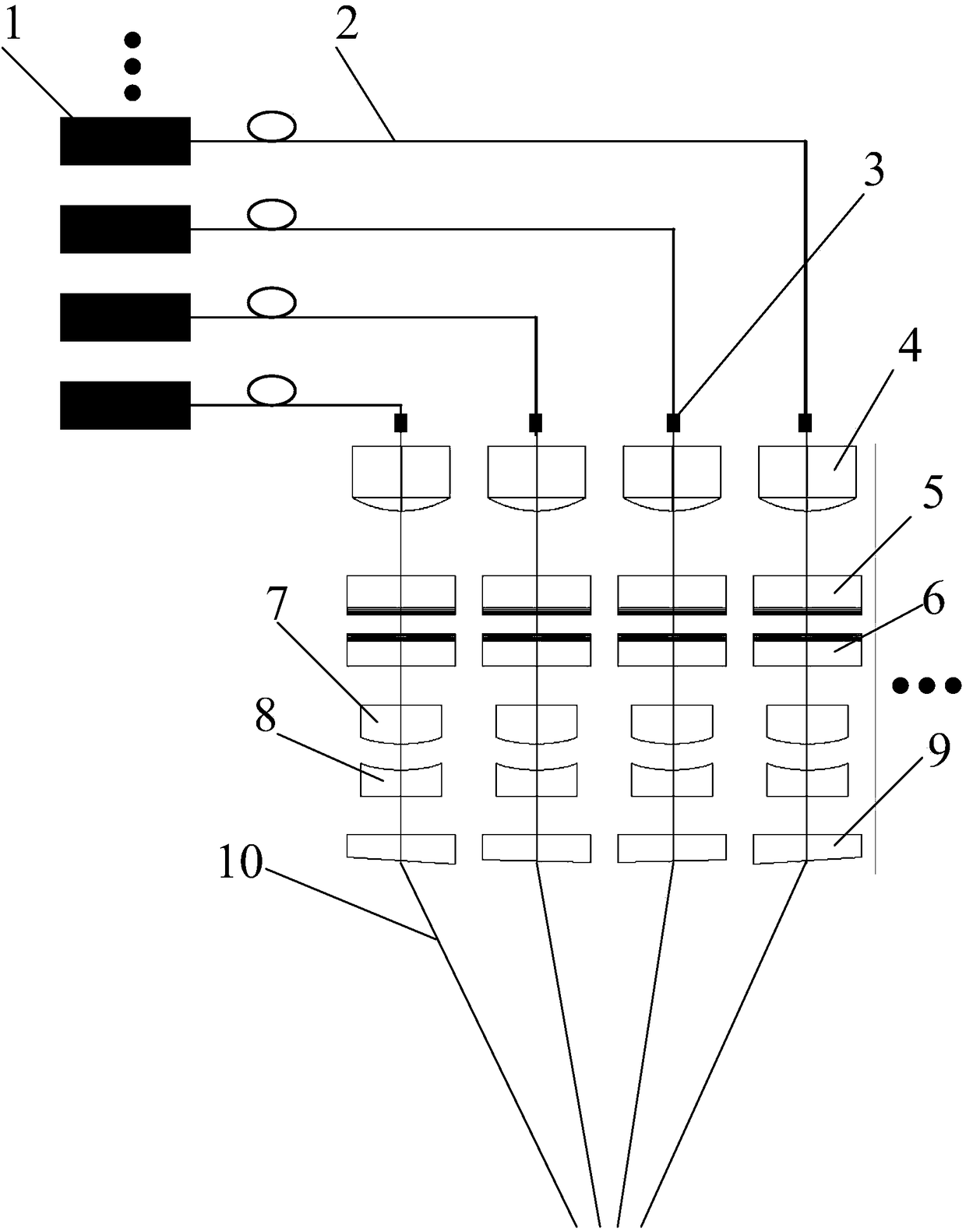 Laser output system and welding method for simultaneously welding multiple intensive points