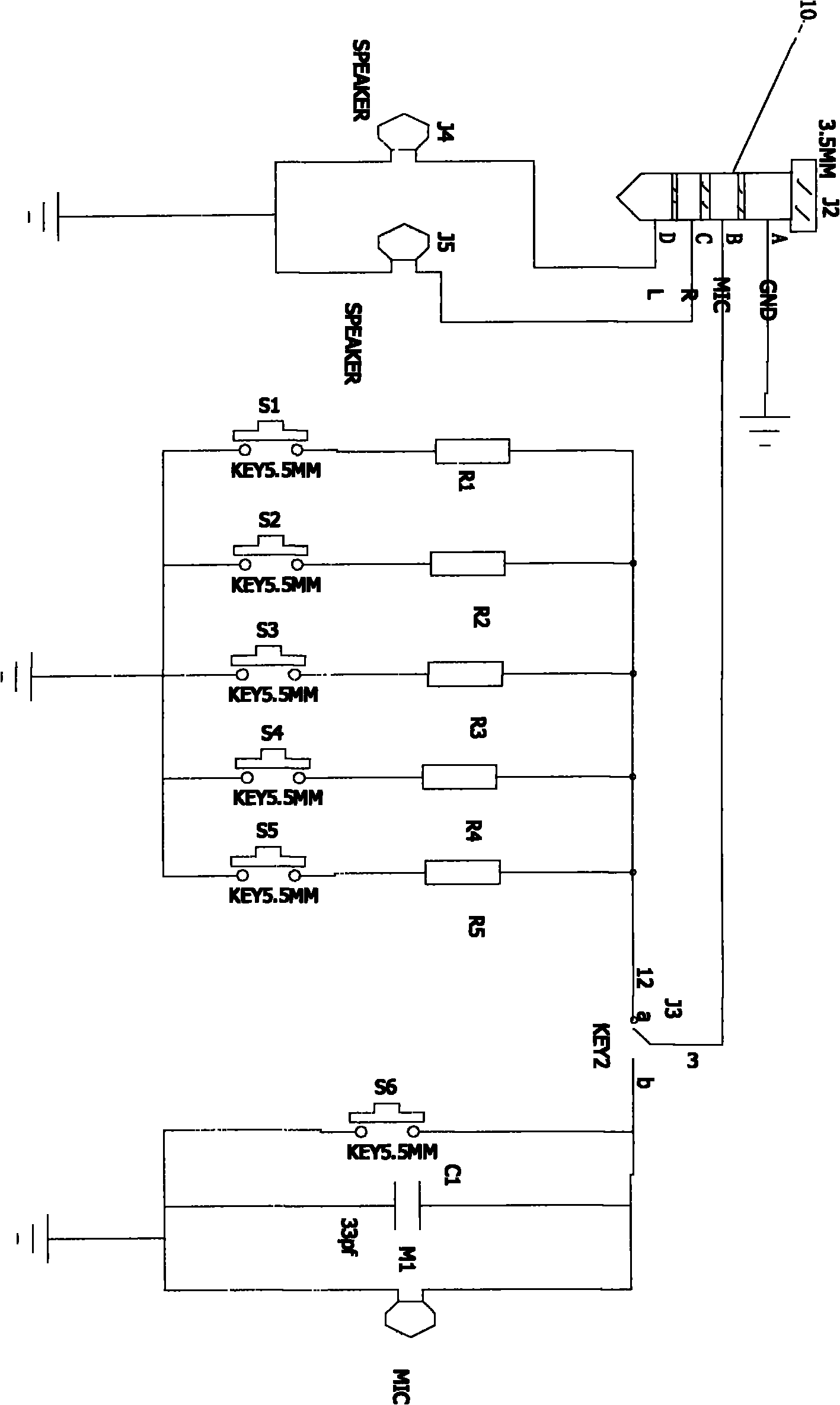 Drive-by-wire earphone for portable electronic equipment and method for realizing drive-by-wire