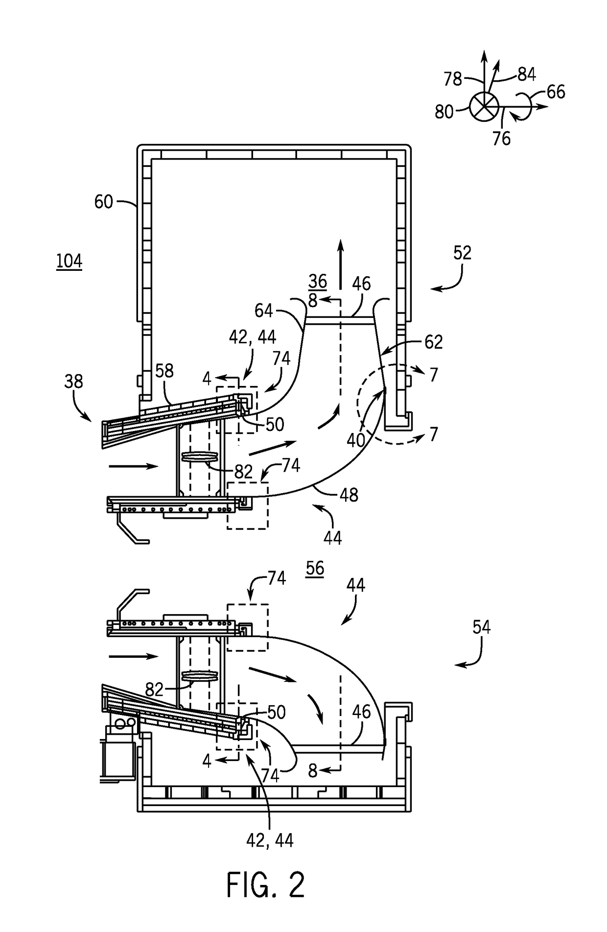 System of supporting turbine diffuser