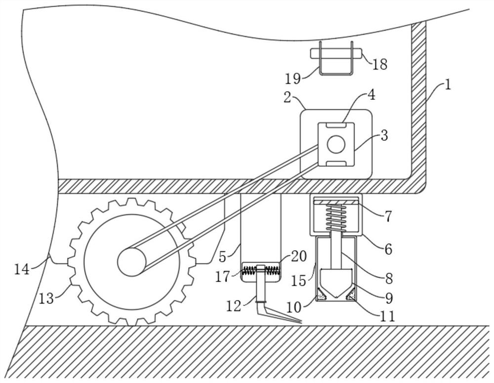 Novel magnetic type snow shoveling device