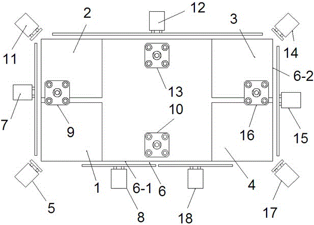 Clamping and machining method capable of guaranteeing machining accuracy of aluminum profile frame