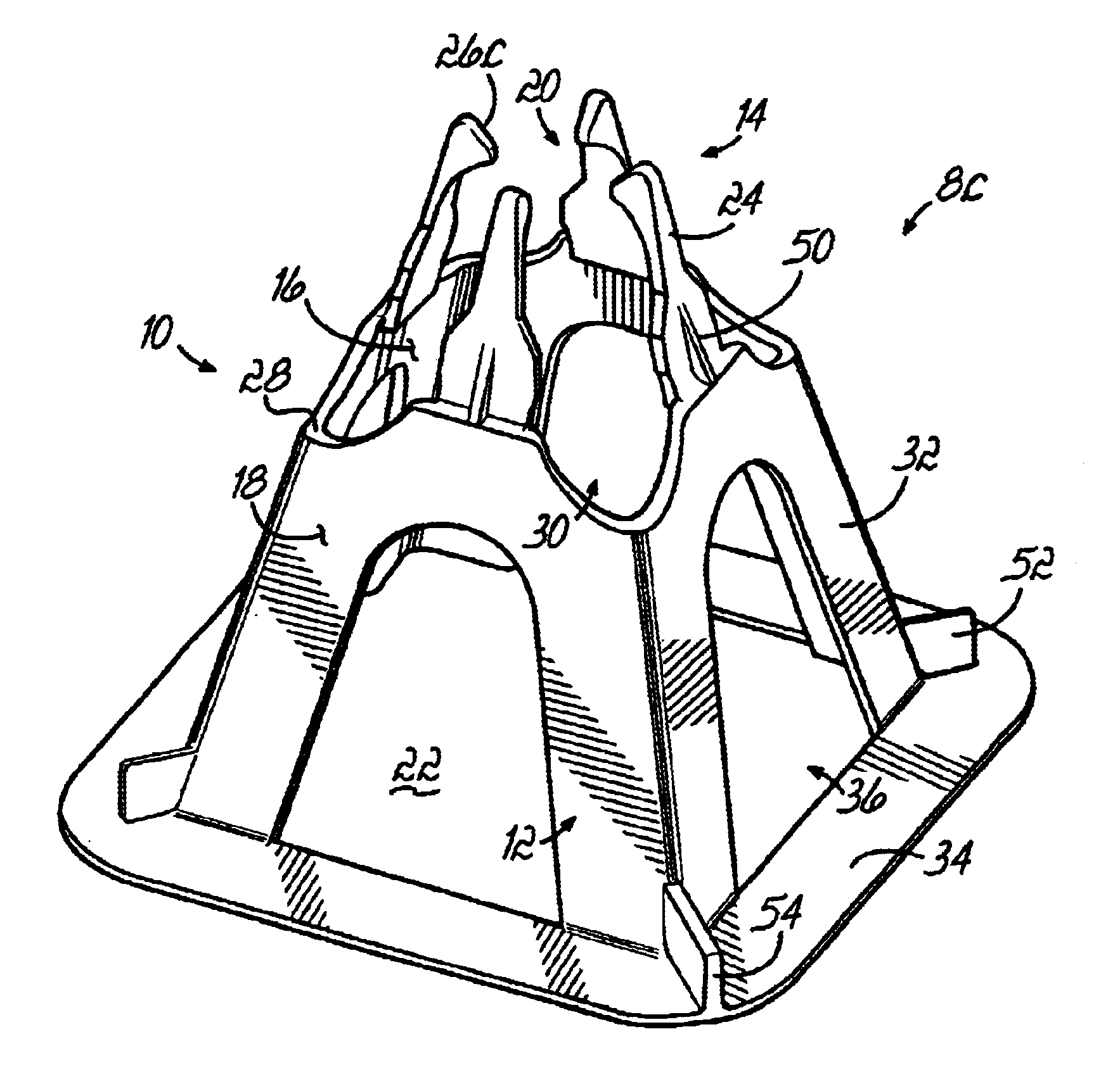 Post-tension intersection chair