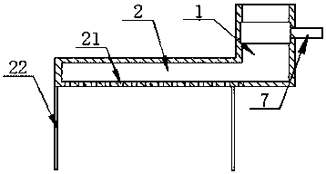 A copper furnace harmful waste gas purification device