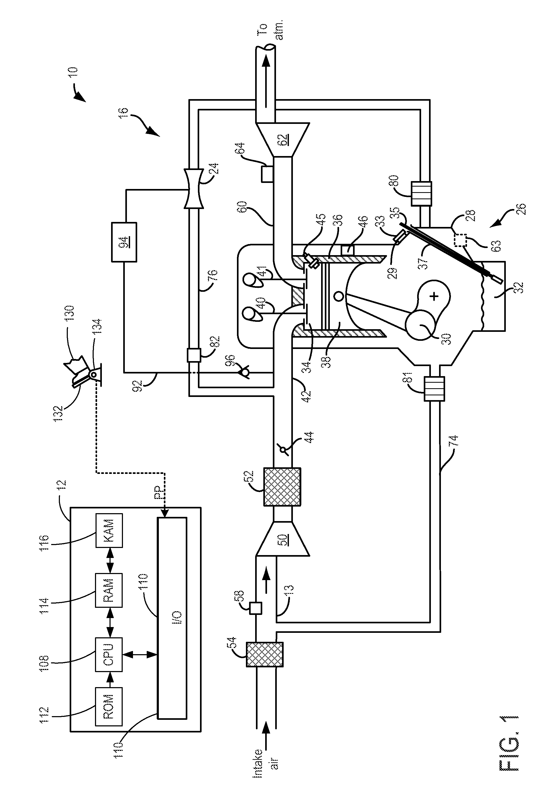 Aspirator for crankcase ventilation and vacuum generation