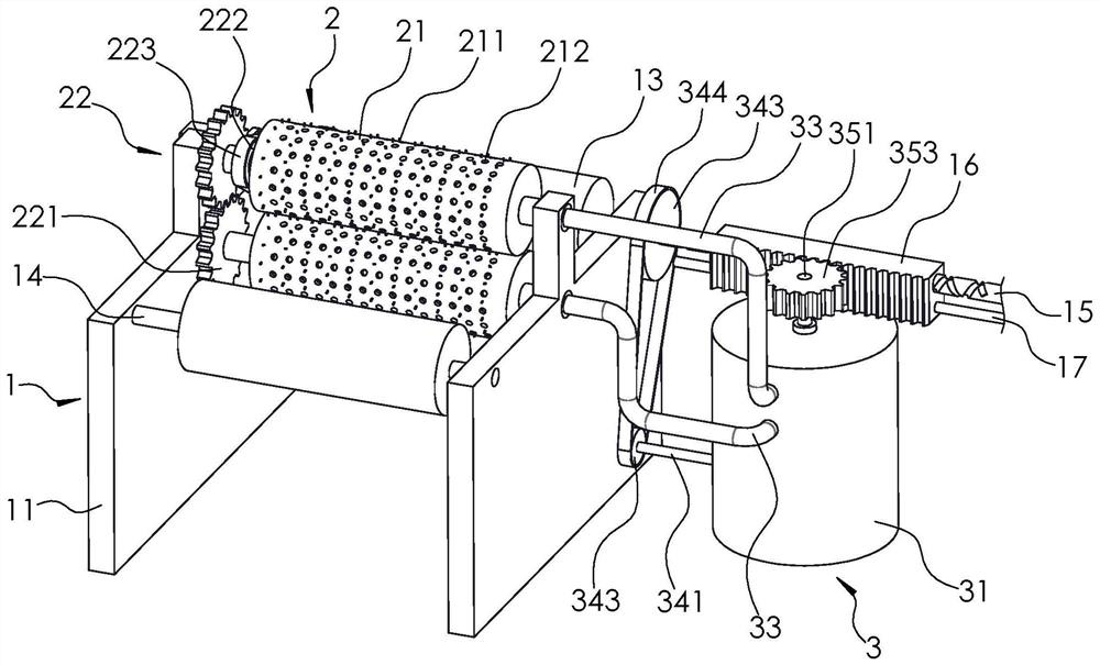 A compound machine dust removal device and its process