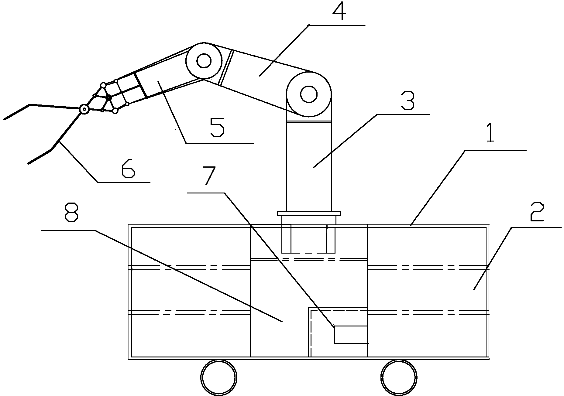 Intelligent trolley for saving and taking books in library