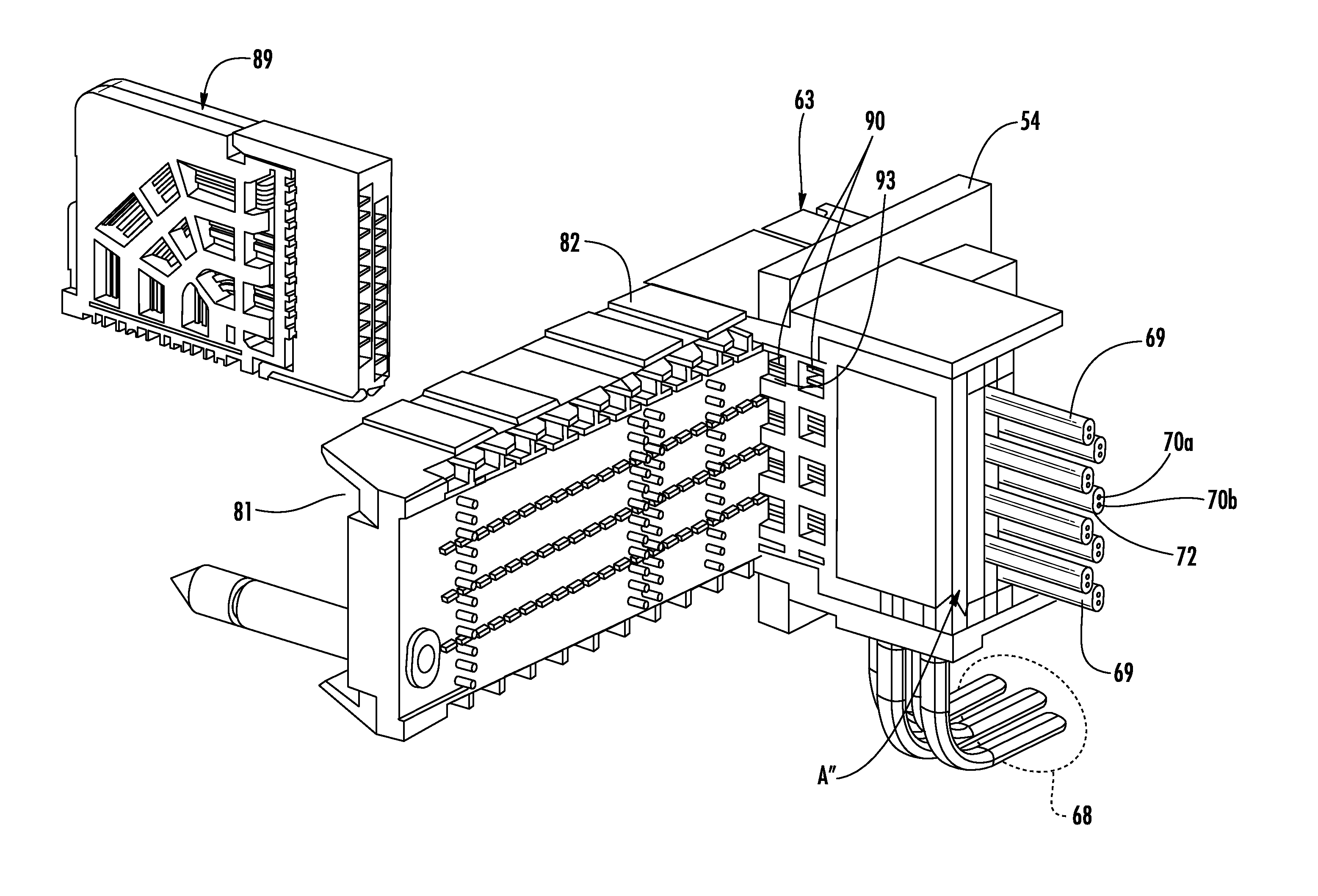 High Speed Bypass Cable For Use With Backplanes